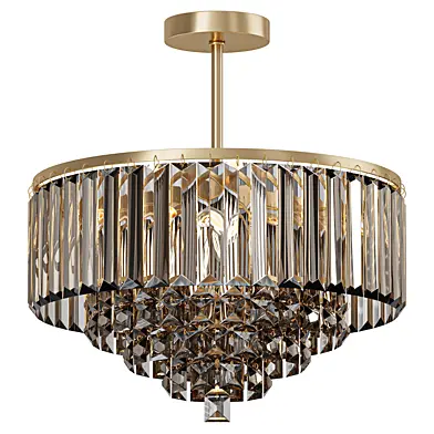 Vienna Crystal Semi Flush Ceiling Light