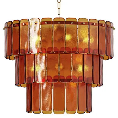 Houseof Amber Glass Tiered Chandelier