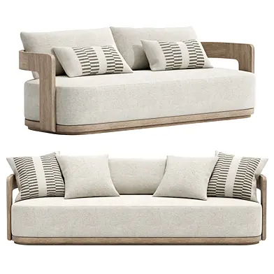 RH Уличная Часть 2 Bronte Teak Sofa Садовая мебель