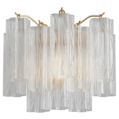 Grace Wall Sconce 12  Brass with Topaz Glass