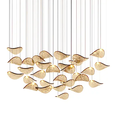 Wave Floating Leaf Chandelier