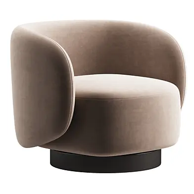 Barrel swivel armchair