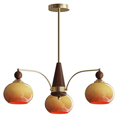 Retro Calliope Chandelier 3 lamps