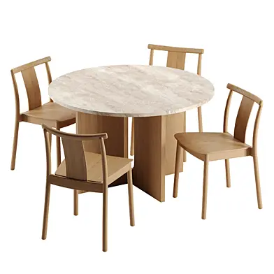 Merkur Chair and Androgyne dining table by Audo