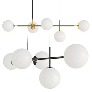 Olive Tree Milky Glass Kitchen Island line pendant light