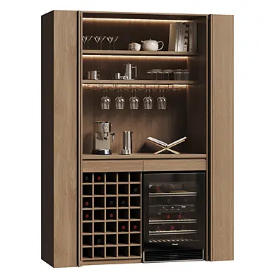 Hidden Cabinet Coffee Bar Station 2