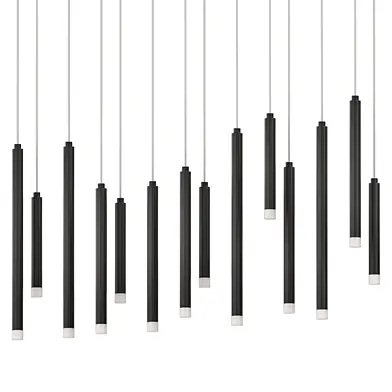 Genia 14 - Light A Tube Flute Integrated LED Led Linear 3000K Cascade Chandelier