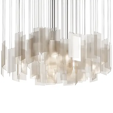 Round Propellor Cumulus White Chandelier