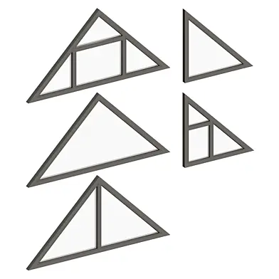Triangle window with a tilt angle 45°