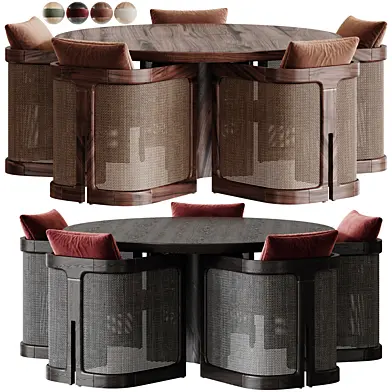 Trieste Teak chair and NIN Round Dining Table