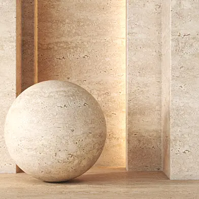 Travertine Texture 20 - 4K - Seamless