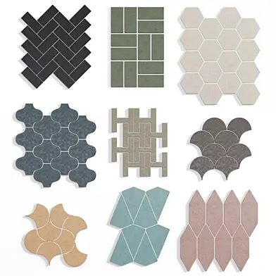 Tile pattern set for walls
