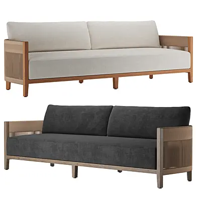 RH Balmain Rope Teak Sofa