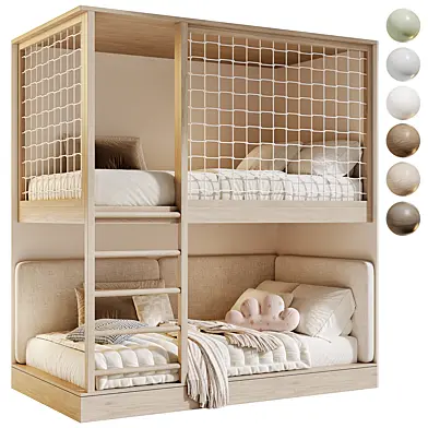 Double Kids Bed 02, Двухъярусная детская кровать