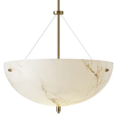 Heathfield Oren Alabaster Brass Pendant Lamp
