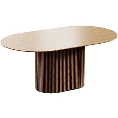 Mono Stripe Oval Dining Table