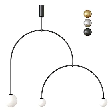 Arched Trio Light Brass | Подвесной светильник
