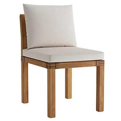CB2 Oakley Teak Outdoor Dining Armless Chair