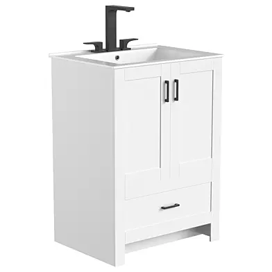 Yaheetech Modern Bathroom Vanity with Ceramic Basin