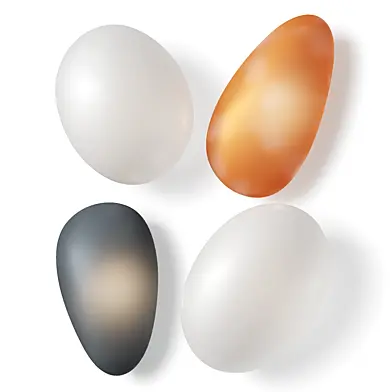 A-N-D Pebble LED Glass Wall Light