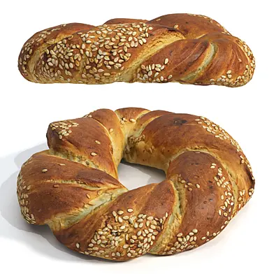 Traditional Braided Simit - Professional Photogrammetry