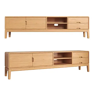 Ash Solid Wood Simple Floor TV Cabinet 180