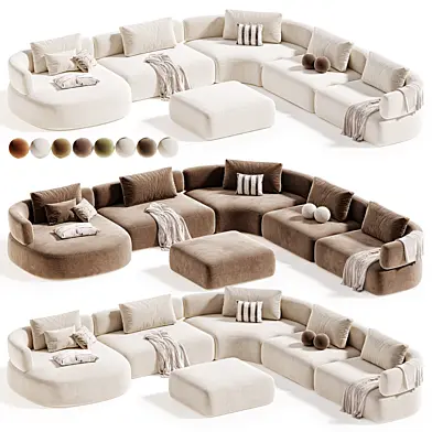 Aldebaran corner Modular Sectional sofa bonaldo 05