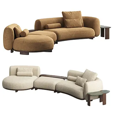 Daku Sofa penisola 5 posti by Naturedesign