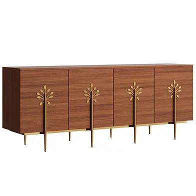 Mid Century Modern Wood TV Stand