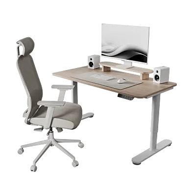 Desktop Setup Wood