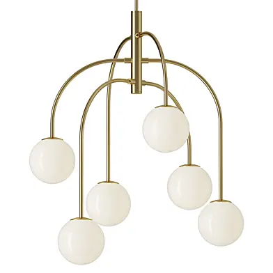 LamQee 6 Lights Mid Century Modern Chandelier