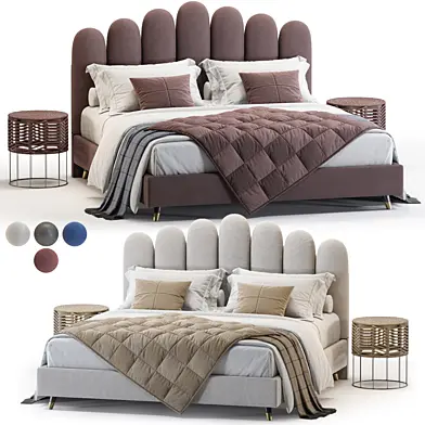 Divan Liel Velour Bed