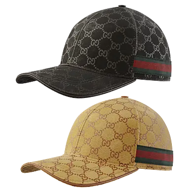 Gucci GG Canvas Baseball Hat with Web Black