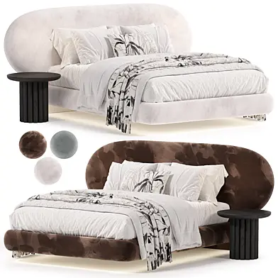 ALICIA Fabric double bed by Paolo Nesi