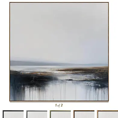 Plaster two square photo frames B-241