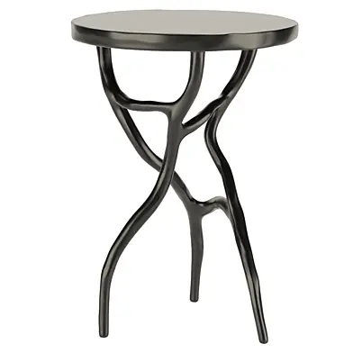 Branch Form — Black & Gold Side Table