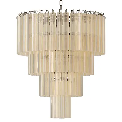 Large Janae chandelier made of glass Westwing Collection