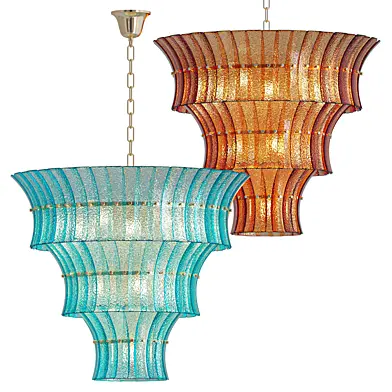 Eichholtz Luxury Blue Glass Chandelier
