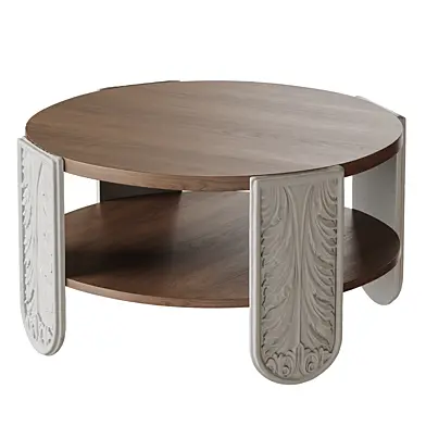 Exquisite Carved Wooden Side Table