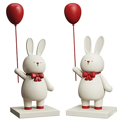 Animal Sculpture Ornament Set 01