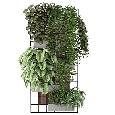 indoor hanging Plants wooden shelf 2716
