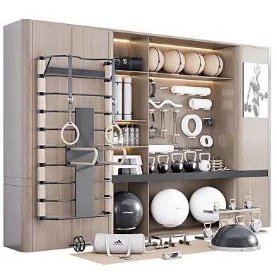 Gym Rack with Sport Equipment No8