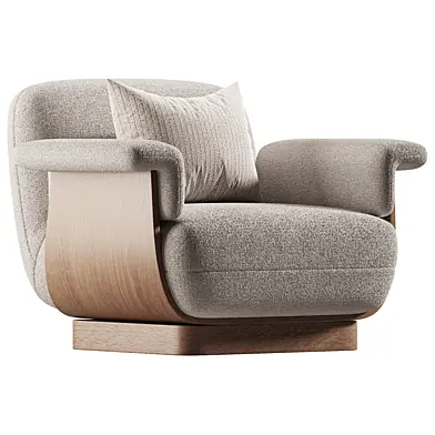 Spring Modern Rounded Swivel Accent Chair