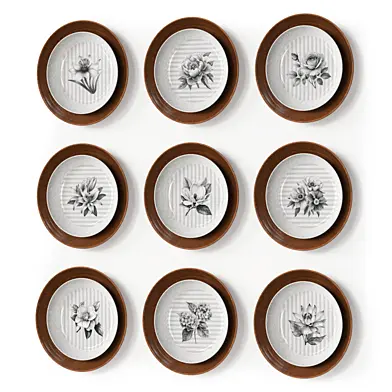Decorative plate set | Настенный декор | 3D Рельеф | Wall Art | Wall Decor