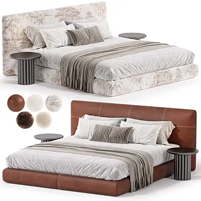 The Oris upholstered double bed by BONALDO