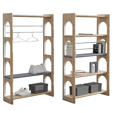 Arca Shelving Unit & Wardrobe Set