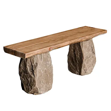 Stone and Wood Console