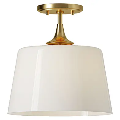 Harper Semi-Flush 12 Aged Brass