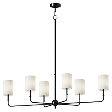 Remington 6 Light Linear Chandelier 44 Matte Black