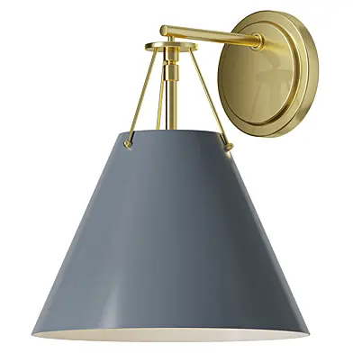 Bowie Wall Sconce French Blue and Brass
